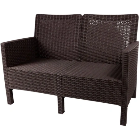 Диван двухместный TDT (коричневый, 1140х590х800 мм)