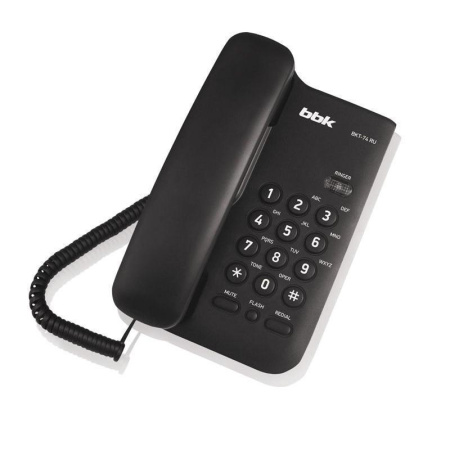 Телефон проводной BBK BKT-74 черный (BKT-74 black)