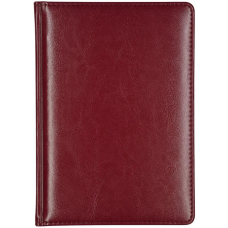 Ежедневник недатированный Attache Sidney Nebraska искусственная кожа А5  136 листов бордовый (золотистый обрез, 145x205 мм)