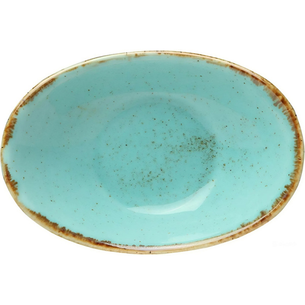 Соусник Porland Seasons фарфоровый 50 мл 11х7 см (808110 бирюзовый-12)