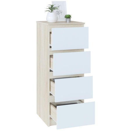 Комод Сокол Т-4р (дуб сонома/белый, 400х446х1044 мм)