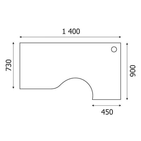 Стол эргономичный Арго А-200 правый (орех, 1400х900х760 мм)