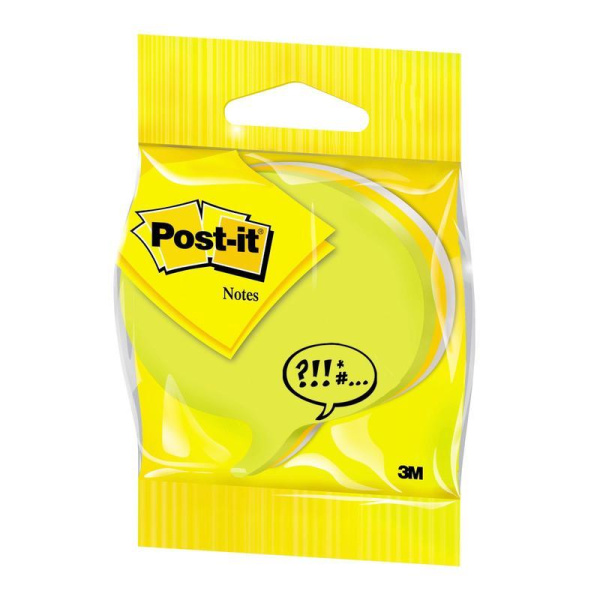 Стикеры фигурные Post-it Реплика неоновые 3 цвета (1 блок, 225 листов)