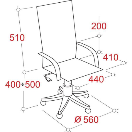 Кресло для руководителя Черри черное (искусственная кожа, пластик)