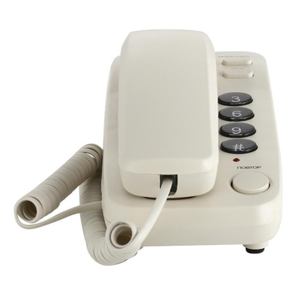 Телефон проводной Ritmix RT-100 бежевый
