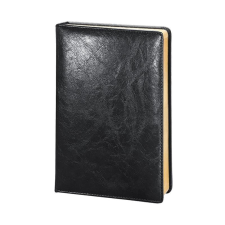 Ежедневник датированный 2022 год Infolio Challenge искусственная кожа А5  176 листов черный (золотой обрез, 140x200 мм)