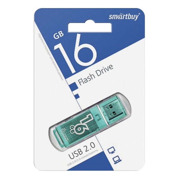 Флеш-память USB 2.0 16 Гб Smartbuy Glossy (SB16GBGS-G)