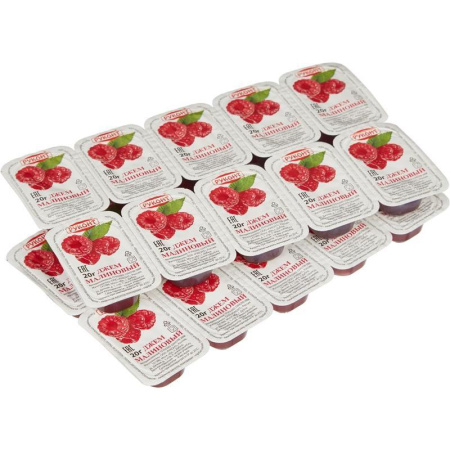 Джем порционный «Руконт» малина, 20 штук в упаковке Джем порционный «Руконт» малина, 20 штук в упаковке