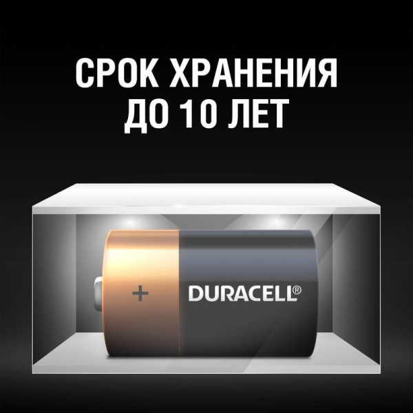 Батарейки Duracell Basic большие D LR20 (2 штуки в упаковке)