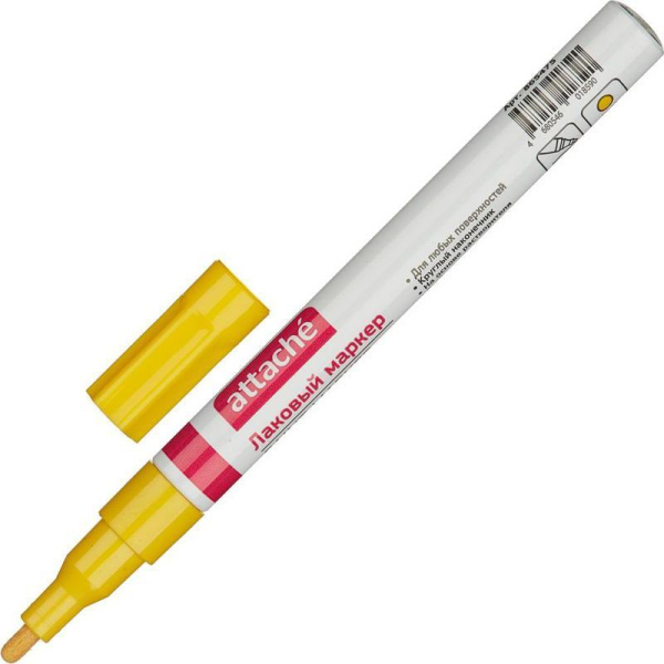Маркер промышленный Attache для универсальной маркировки желтый (2 мм)