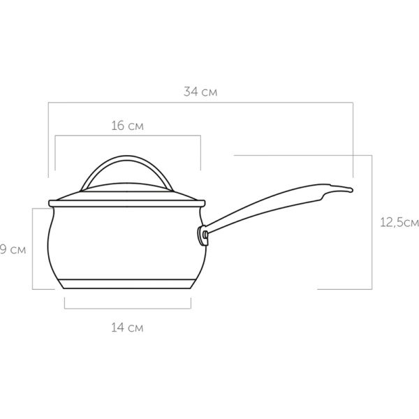 Ковш Nadoba Linda 1.5 л нержавеющая сталь с крышкой