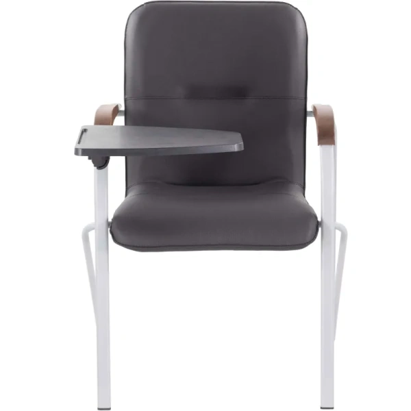 Конференц-кресло Easy Chair Samba GR черное/темный орех (искусственная  кожа, металл)