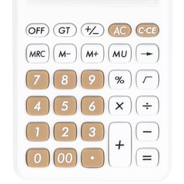 Калькулятор настольный Deli M120 12-разрядный белый 118.1x70.2х11 мм