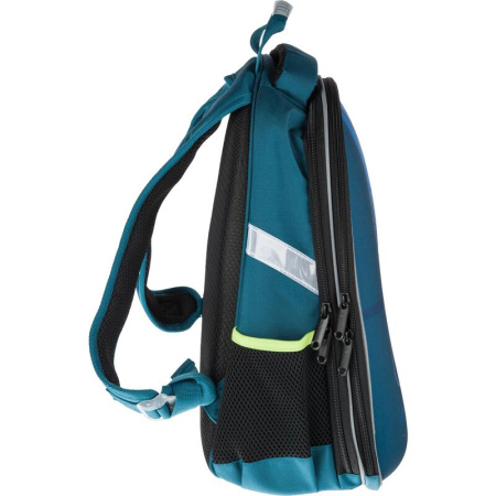 Ранец №1 School Easy Football анатомический синий с двумя отделениями