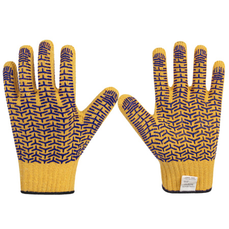 Перчатки рабочие защитные Чибис ХБТ трикотажные с ПВХ покрытием (7  класс, размер  11, XXL)