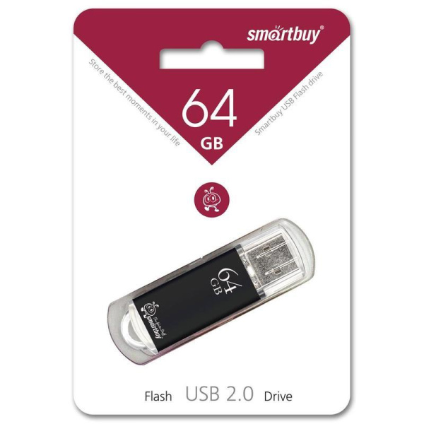 Флеш-память SmartBuy V-Cut 64 Gb USB 2.0 черная