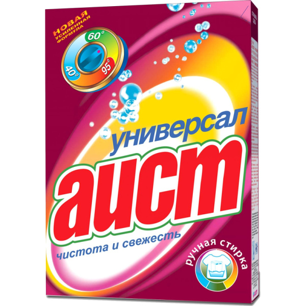 Порошок стиральный для ручной стирки Аист Универсал Чистота и свежесть  0.4 кг для белого и цветного белья