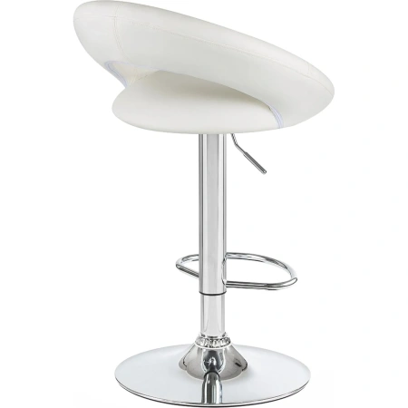 Стул барный Dobrin Mira белый/хромированный (искусственная кожа/металл)