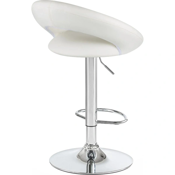 Стул барный Dobrin Mira белый/хромированный (искусственная кожа/металл)