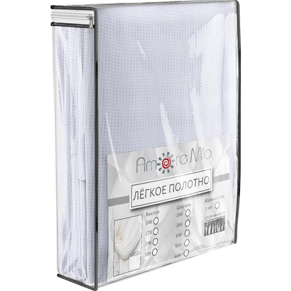 Тюль Amore Mio Premium 300x270 см белый (6PL Bona106-001)