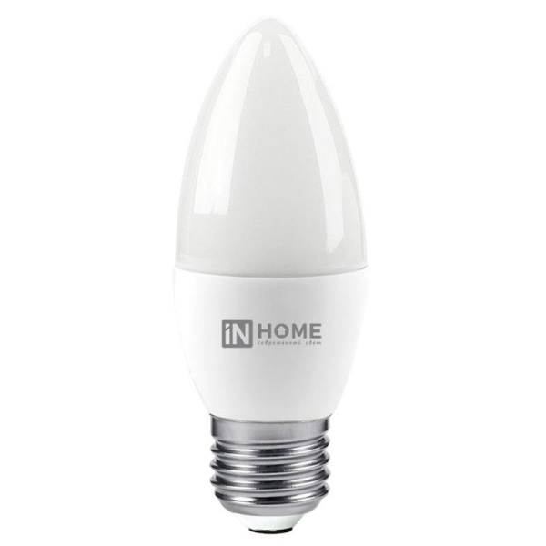 Лампа светодиодная In Home LED-СВЕЧА-VC свеча 6Вт 6500K 570Лм 220В  4690612030357