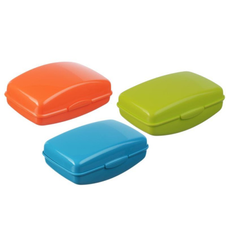 Мыльница пластиковая с крышкой М-пластика М2219 (10x4.4x6.8 см)