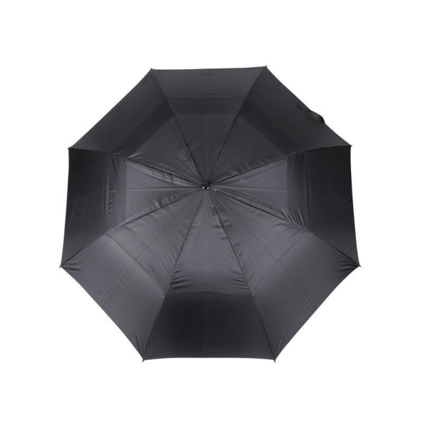 Зонт-трость мужской Эврика Двойной полуавтомат черный (98771)