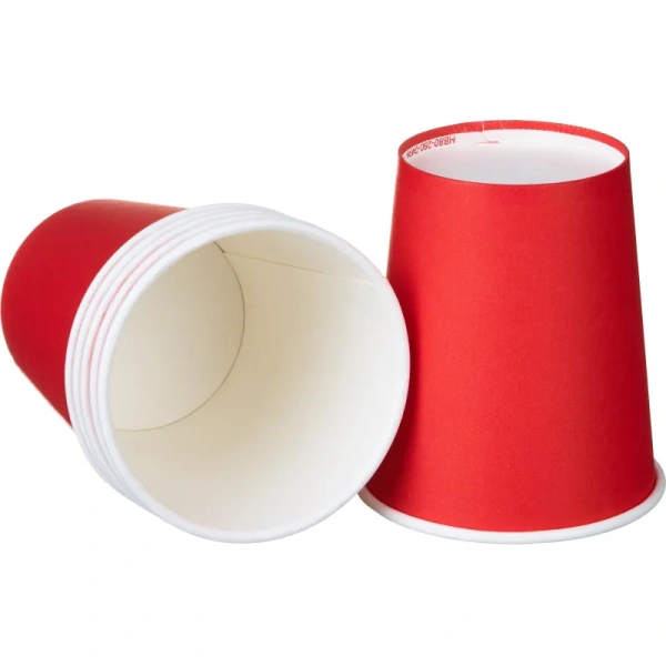 Стакан одноразовый бумажный 250/280 мл красный 1500 штук в упаковке