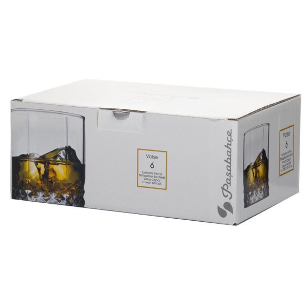 Стакан (олд-фешн) Pasabahce Вальс стеклянный низкий 315 мл (6 штук в  упаковке)