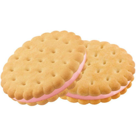 Печенье затяжное Яшкино с клубничным кремом 190 г Печенье затяжное Яшкино с клубничным кремом 190 г