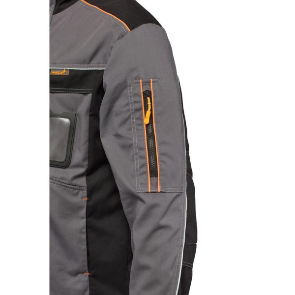 Куртка рабочая летняя мужская Nайтстар Алькор серая/черная (размер 44-46, рост 182-188)