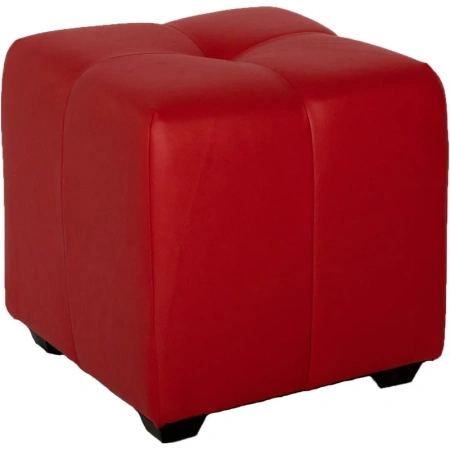 Пуф Николь красный (искусственная кожа, 400x400x400 мм)