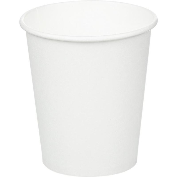 Стакан одноразовый бумажный 200 мл белый 50 штук в упаковке Huhtamaki