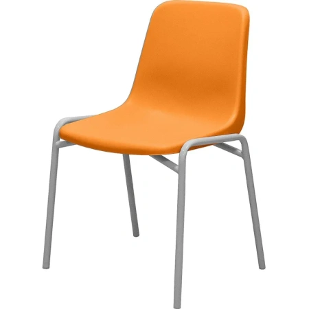 Стул обеденный Комус Мебель Стрит оранжевый (пластик, металл)