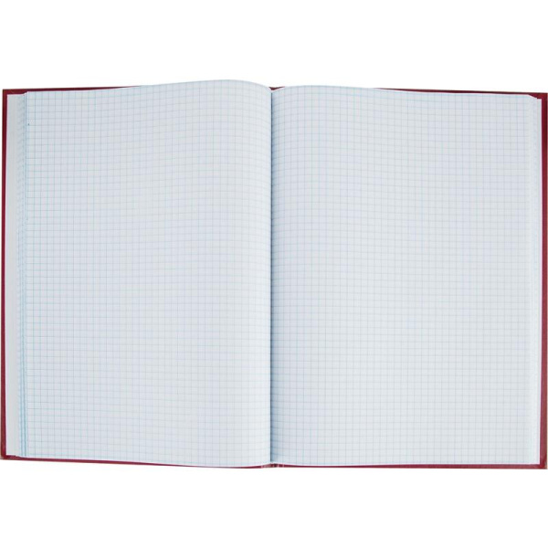 Книга учета 96 листов А4 в клетку на сшивке блок офсет Attache Герб  бордовый (обложка - бумвинил)