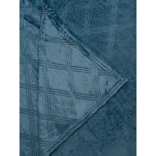 Плед Texrepublic Elite Клетка фланель 200x220 см синий
