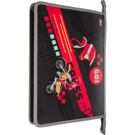 Папка для тетрадей №1 School Motocross А4 на молнии