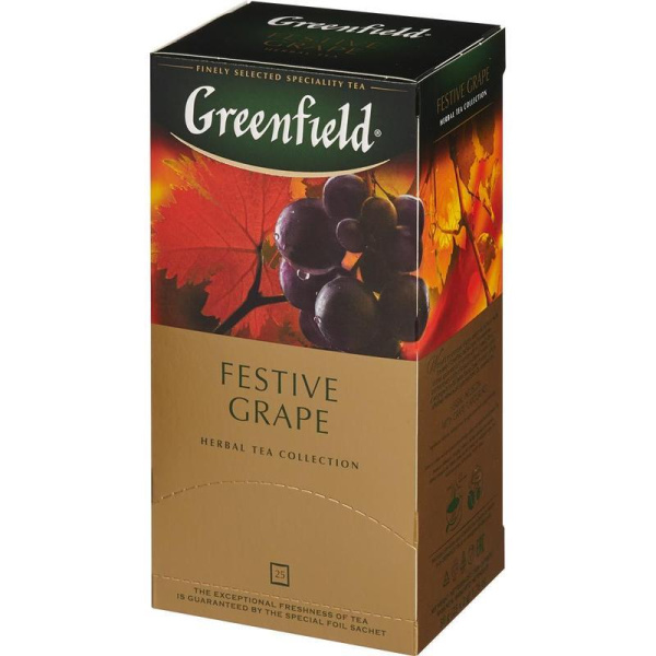 Чай Greenfield Festive Grape черный фруктово-ягодный 25 пакетиков
