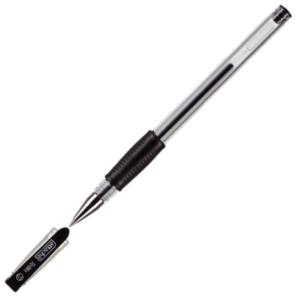 Ручка гелевая Attache Town черная (толщина линии 0,5 мм)