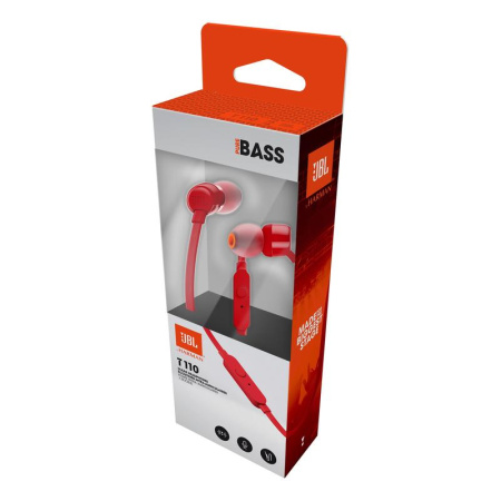 Наушники JBL Tune 110 красные (JBLT110RED)