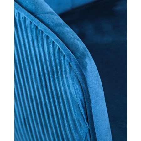 Стул барный Dobrin Darcy black синий/чёрный (велюр/металл)