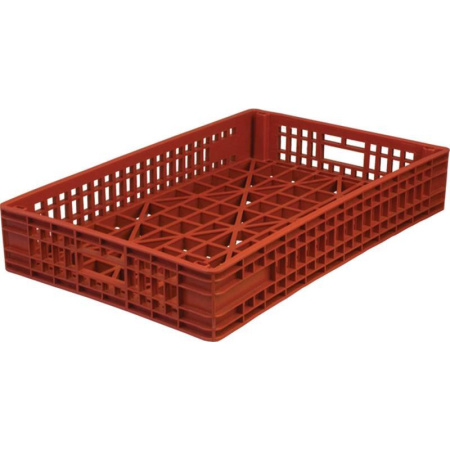 Ящик (лоток) хлебный из ПНД 740х460х130 мм красный