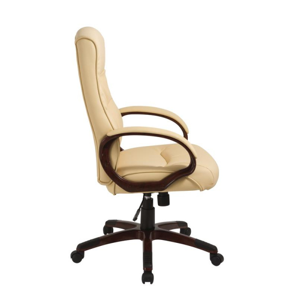 Кресло для руководителя EChair 633 TR бежевое (рециклированная кожа/пластик)