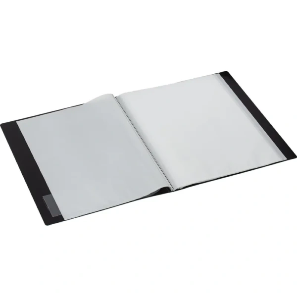 Папка файловая на 40 файлов Комус A4 20 мм голубая с внутренним карманом (толщина обложки 0.8 мм)