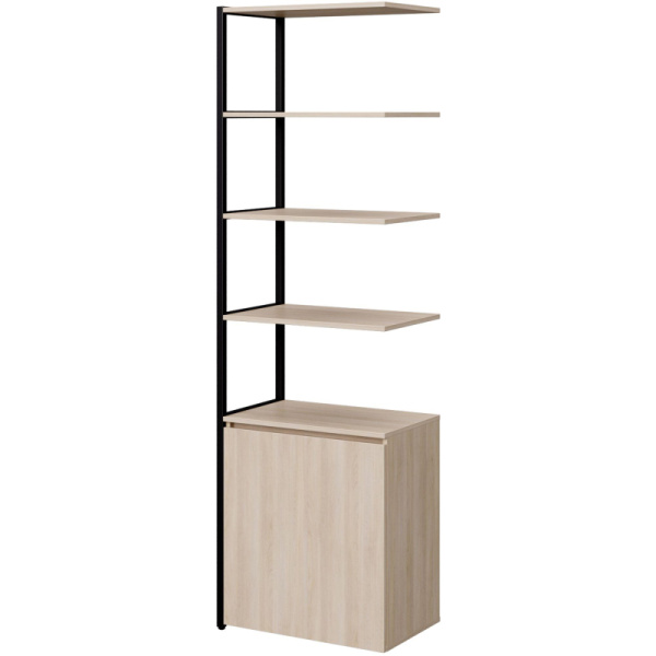 Полустеллаж для документов Easy to lead K-Loft 241H027 дуб  скандинавский/чёрный 645х400х2105 мм