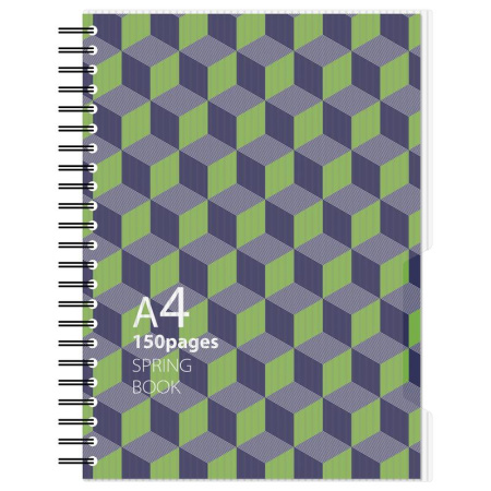 Бизнес-тетрадь Attache Selection Spring Book A4 150 листов синяя/зеленая в клетку на спирали (230х297 мм) Бизнес-тетрадь Attache Selection Spring Book A4 150 листов синяя/зеленая в клетку на спирали (230х297 мм)