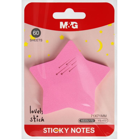 Стикеры M&G 71x71 мм в ассортименте (1 блок на 60 листов)