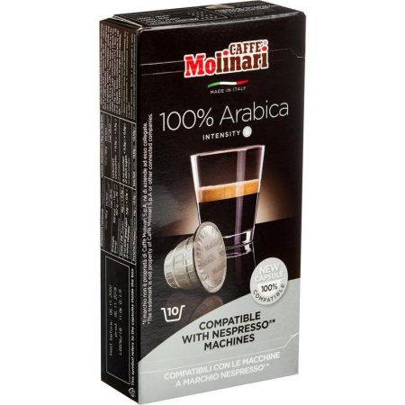 Капсулы для кофемашин Molinari 100% Arabica (10 штук в упаковке)