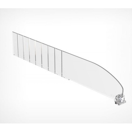 Разделитель пластиковый 60x385 мм прозрачный (40 штук в упаковке, полочный)