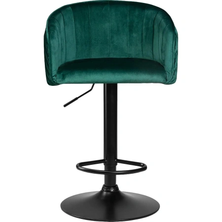 Стул барный Dobrin Darcy black зелёный/чёрный (велюр/металл)